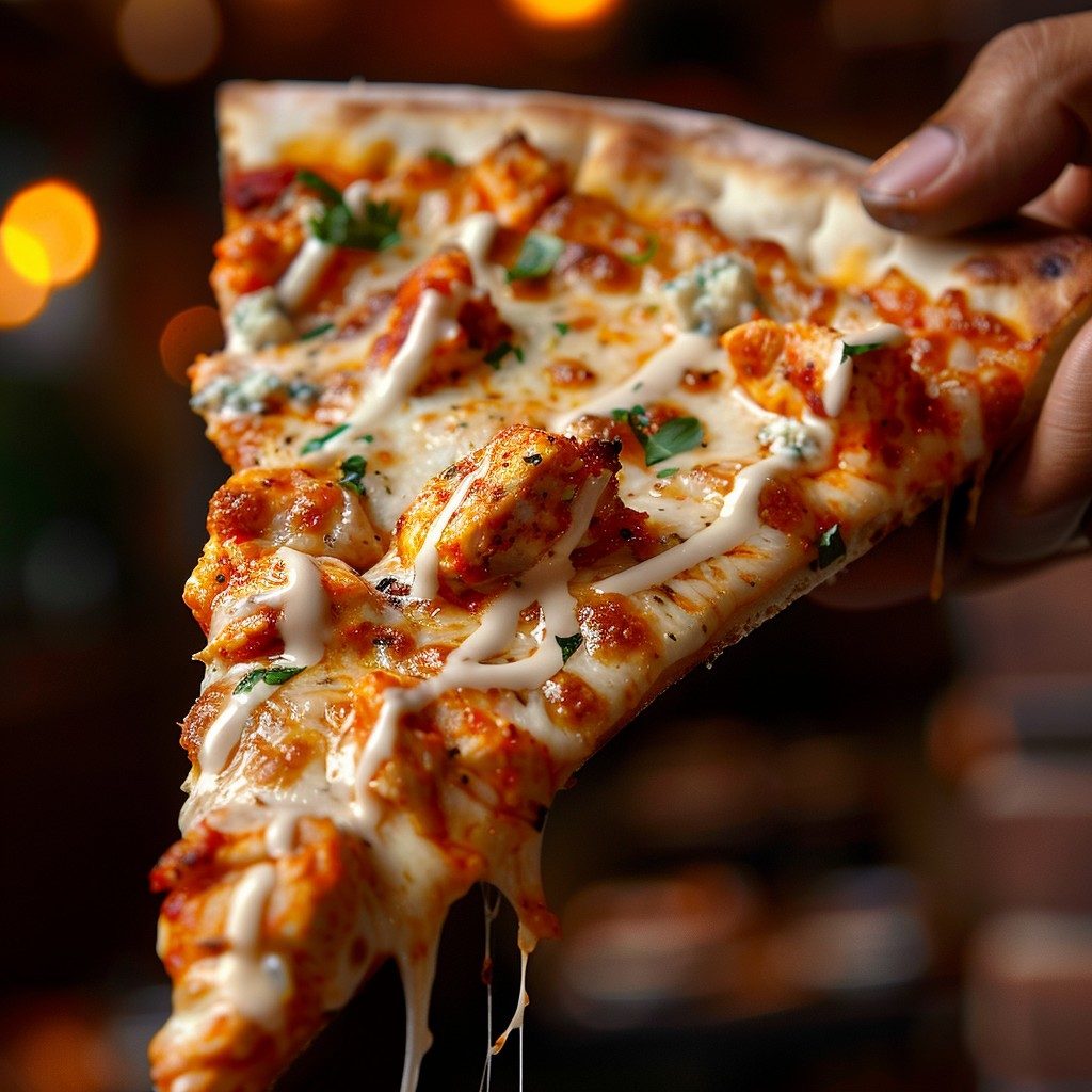 Buffalo Chicken Slice Pizza.