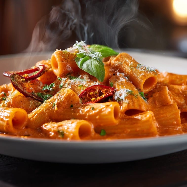 Spicy Vodka Rigatoni.
