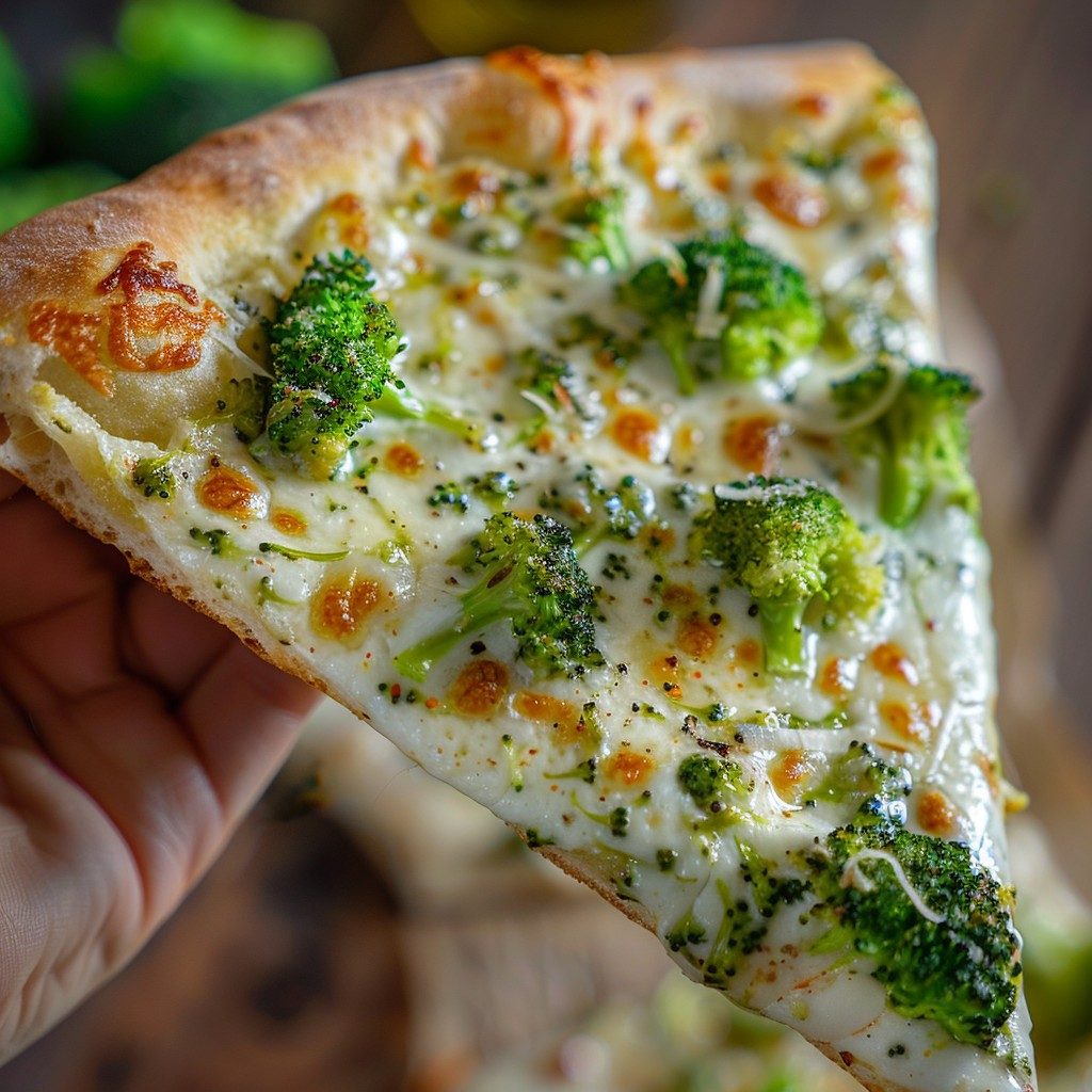 White Broccoli Pizza.