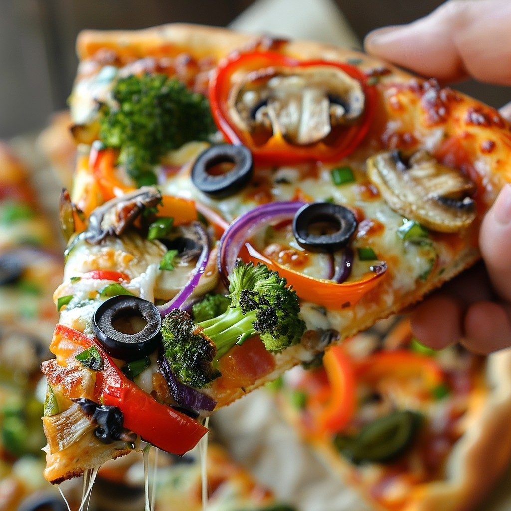 Vegan Veggie Slice Pizza.