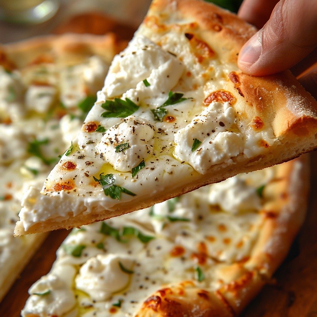 White Ricotta Slice Pizza.