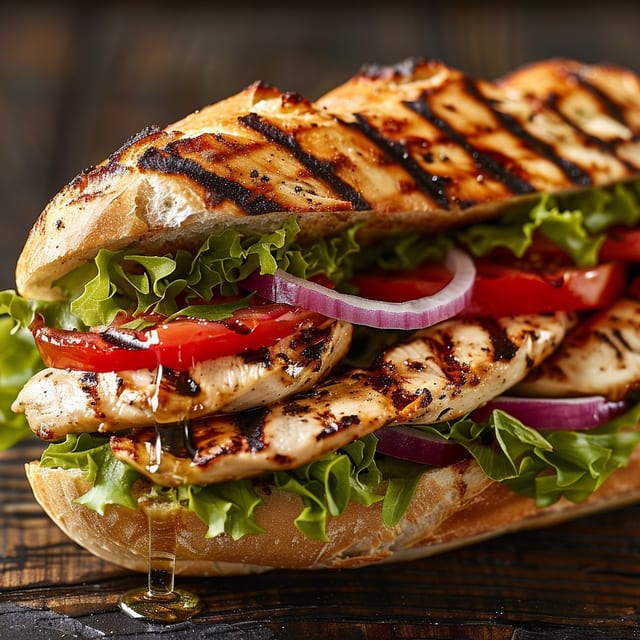Grilled Chicken Sub.